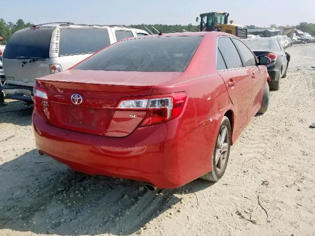 4T1BF1FK2CU603966 - 2012 TOYOTA CAMRY BASE RED photo 4
