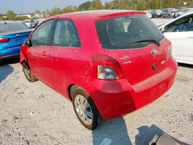 JTDJT923375113591 - 2007 TOYOTA YARIS RED photo 3