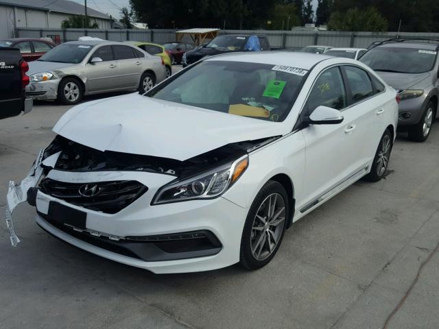 5NPE34AB5HH460757 - 2017 HYUNDAI SONATA SPO WHITE photo 2