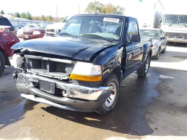 1FTYR10C2XPA44771 - 1999 FORD RANGER BLACK photo 2