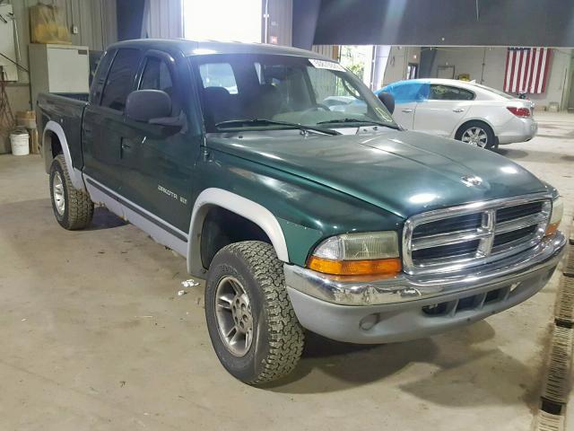 1B7GG2AN2YS608702 - 2000 DODGE DAKOTA QUA GREEN photo 1