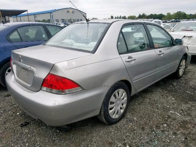 JA3AJ26E16U001397 - 2006 MITSUBISHI LANCER ES SILVER photo 4