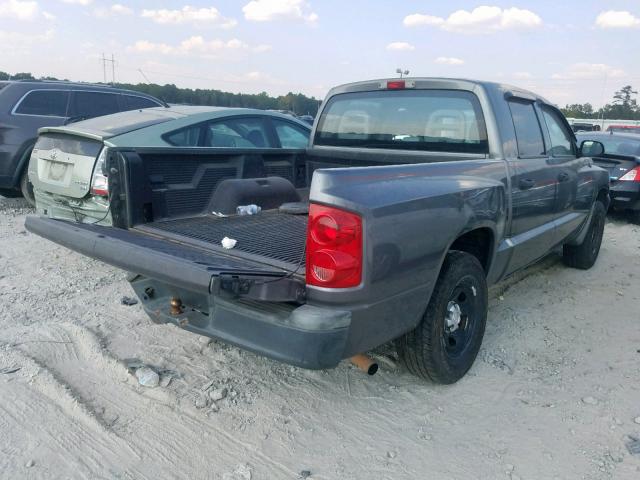 1D7HE28K77S107993 - 2007 DODGE DAKOTA QUA GRAY photo 4