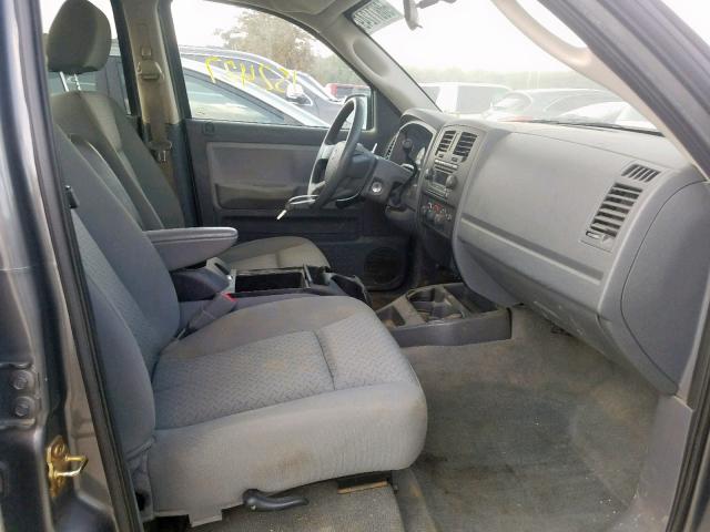 1D7HE28K77S107993 - 2007 DODGE DAKOTA QUA GRAY photo 5