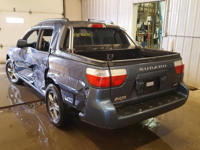 4S4BT63C665100166 - 2006 SUBARU BAJA TURBO BLUE photo 3