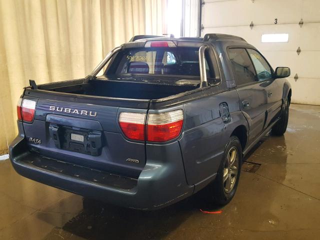 4S4BT63C665100166 - 2006 SUBARU BAJA TURBO BLUE photo 4