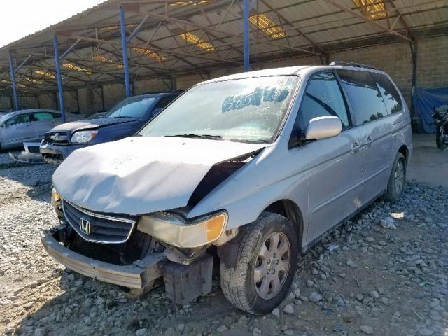 2HKRL18912H585605 - 2002 HONDA ODYSSEY EX SILVER photo 2