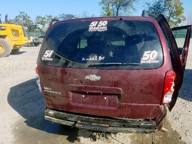 1GNDV33178D129843 - 2008 CHEVROLET UPLANDER L MAROON photo 9