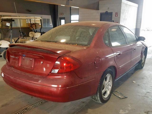 1FAFP55S63G256108 - 2003 FORD TAURUS SES RED photo 4