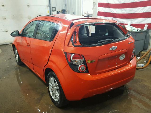 1G1JA6SH9C4121994 - 2012 CHEVROLET SONIC LS 橙色 照片 3