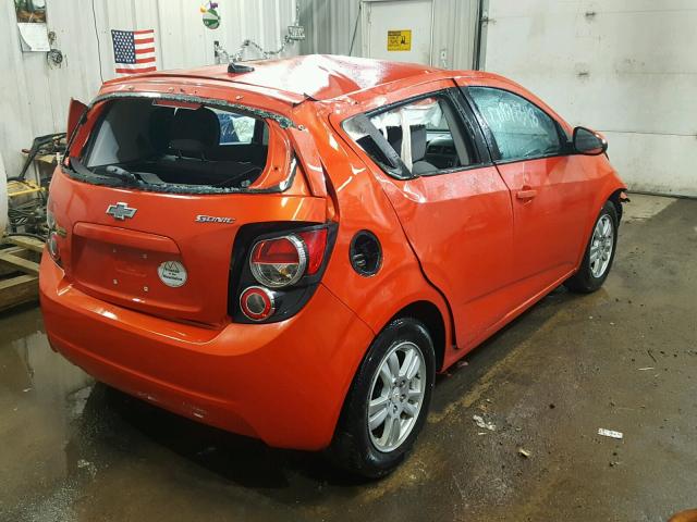 1G1JA6SH9C4121994 - 2012 CHEVROLET SONIC LS 橙色 照片 4