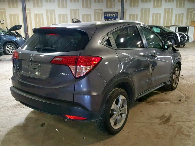 3CZRU6H75HM716928 - 2017 HONDA HR-V EXL GRAY photo 4