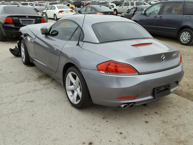 WBALM5C53BE380430 - 2011 BMW Z4 SDRIVE3 GRAY photo 3