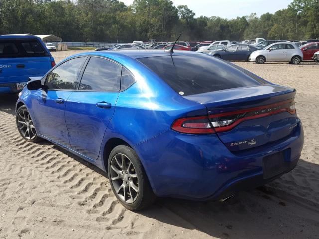 1C3CDFBA3DD295267 - 2013 DODGE DART SXT BLUE photo 3