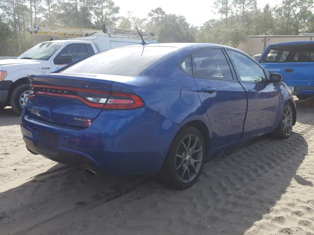 1C3CDFBA3DD295267 - 2013 DODGE DART SXT BLUE photo 4