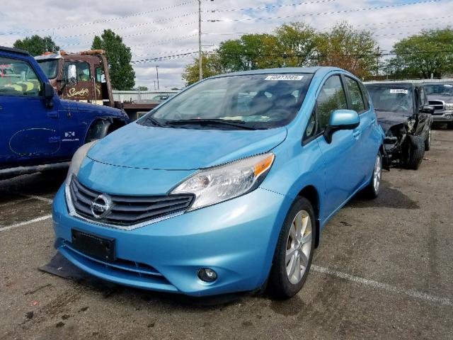 3N1CE2CP5EL403892 - 2014 NISSAN VERSA NOTE BLUE photo 2