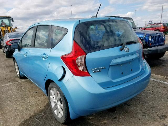 3N1CE2CP5EL403892 - 2014 NISSAN VERSA NOTE BLUE photo 3