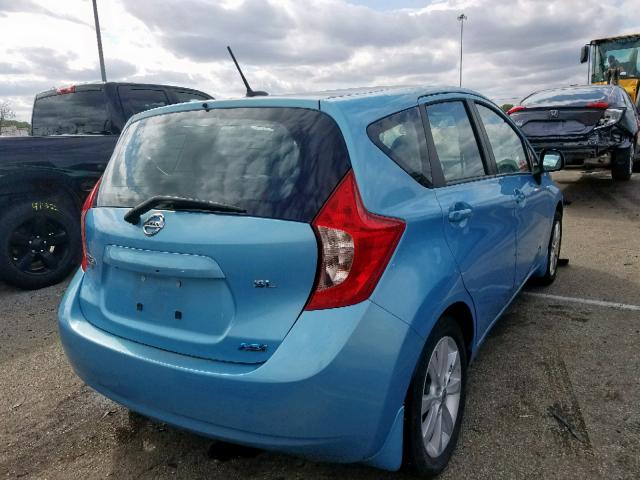 3N1CE2CP5EL403892 - 2014 NISSAN VERSA NOTE BLUE photo 4