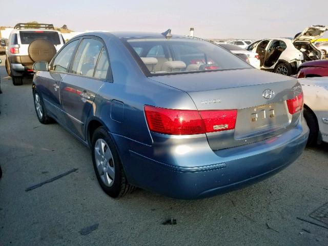 5NPET46C79H422417 - 2009 HYUNDAI SONATA GLS BLUE photo 3