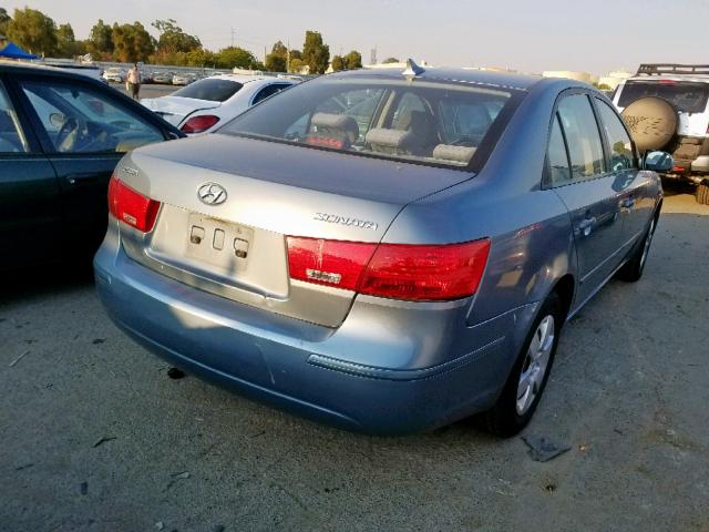 5NPET46C79H422417 - 2009 HYUNDAI SONATA GLS BLUE photo 4