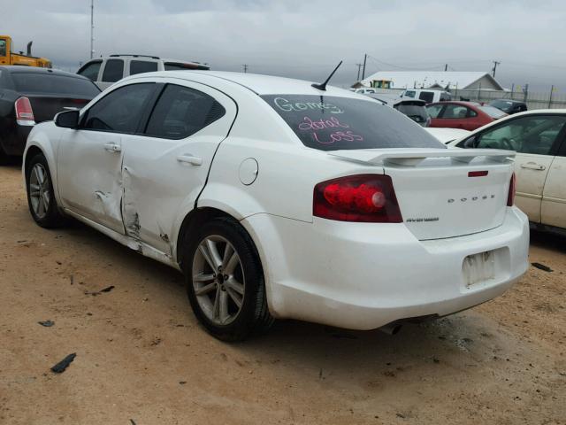 1B3BD1FG2BN549021 - 2011 DODGE AVENGER MA WHITE photo 3