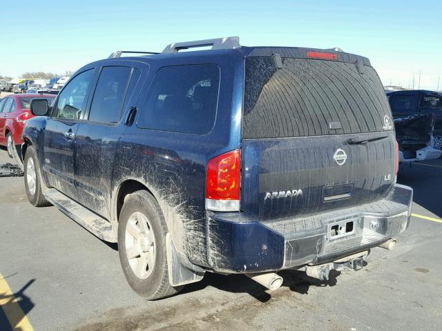 5N1AA08B96N730147 - 2006 NISSAN ARMADA SE BLUE photo 3