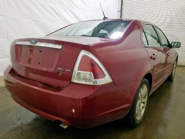 3FAHP08147R206983 - 2007 FORD FUSION SEL RED photo 4