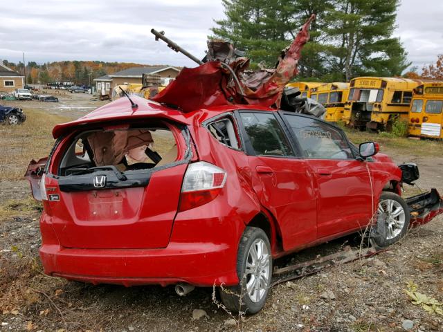 JHMGE88479S028562 - 2009 HONDA FIT SPORT RED photo 4