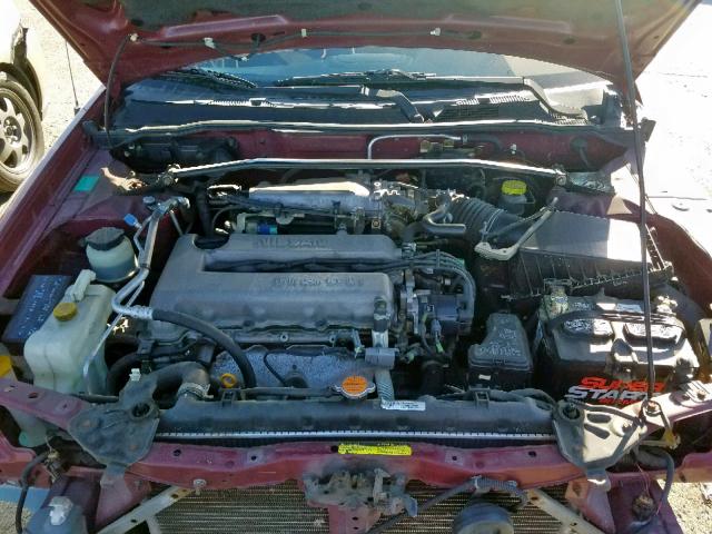 3N1BB51D31L119511 - 2001 NISSAN SENTRA SE RED photo 7