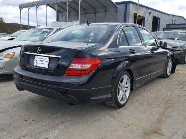 WDDGF4HBXCR220889 - 2012 MERCEDES-BENZ C 250 BLACK photo 4