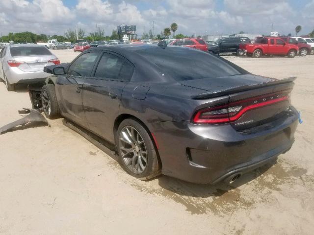 2C3CDXEJ5GH137151 - 2016 DODGE CHARGER SR GRAY photo 3