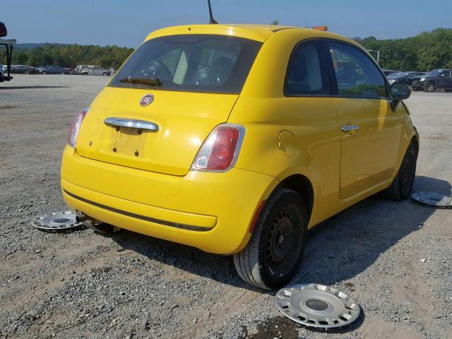 3C3CFFAR0CT119576 - 2012 FIAT 500 POP YELLOW photo 4