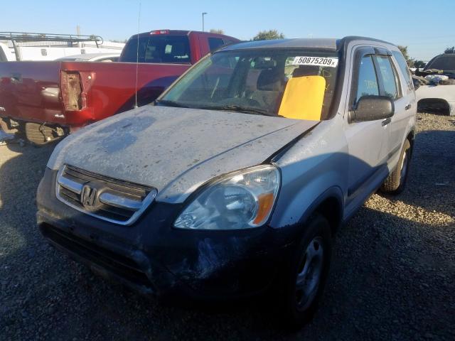 JHLRD68434C019526 - 2004 HONDA CR-V LX SILVER photo 2