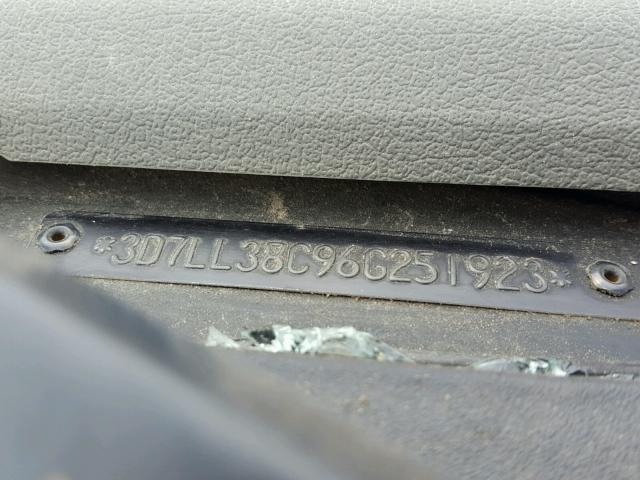 3D7LL38C96G251923 - 2006 DODGE RAM 2500 S GRAY photo 10