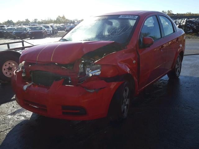 KL1TD56628B053090 - 2008 CHEVROLET AVEO BASE Қызыл фото 2