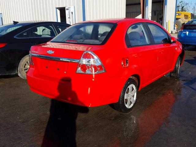 KL1TD56628B053090 - 2008 CHEVROLET AVEO BASE Қызыл фото 4