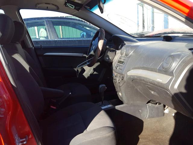 KL1TD56628B053090 - 2008 CHEVROLET AVEO BASE Қызыл фото 5
