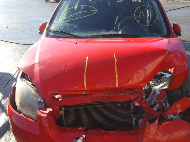 KL1TD56628B053090 - 2008 CHEVROLET AVEO BASE Қызыл фото 7