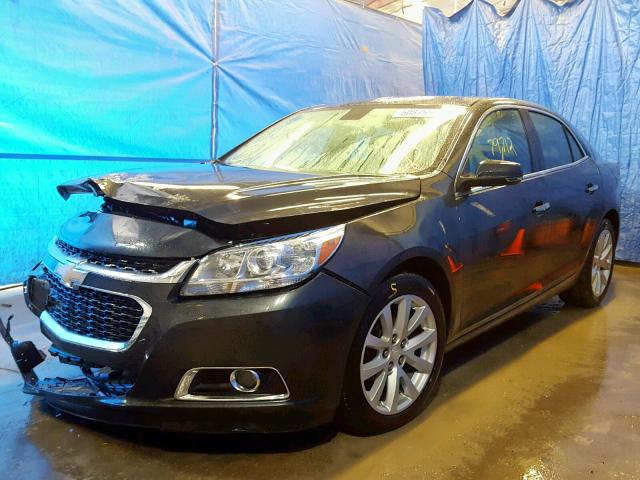 1G11H5SL4EF200247 - 2014 CHEVROLET MALIBU LTZ ნაცრისფერი ფოტო 2
