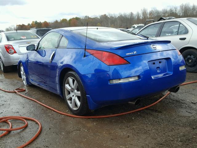 JN1AZ34D03T120122 - 2003 NISSAN 350Z COUPE BLUE photo 3