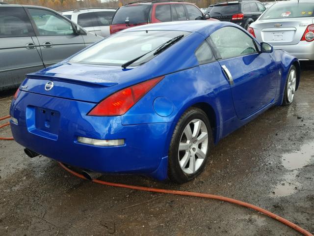 JN1AZ34D03T120122 - 2003 NISSAN 350Z COUPE BLUE photo 4