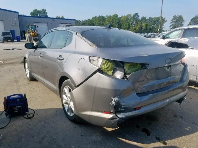 5XXGN4A76DG134745 - 2013 KIA OPTIMA EX GRAY photo 3