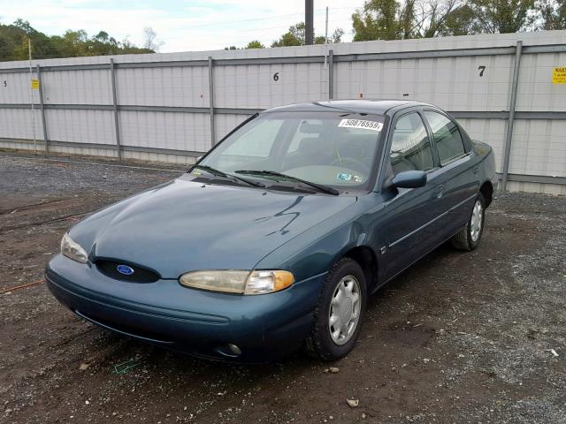 1FALP66L5SK170848 - 1995 FORD CONTOUR LX TEAL photo 2