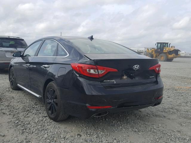 5NPE34AF0HH439351 - 2017 HYUNDAI SONATA SPO BLACK photo 3