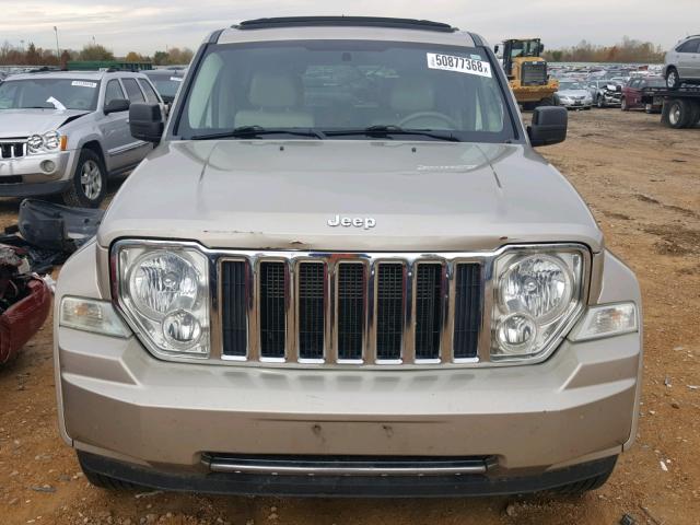 1J4PN5GK4AW127878 - 2010 JEEP LIBERTY LI GOLD photo 9