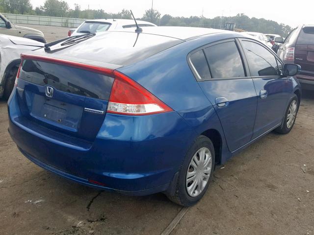 JHMZE2H58BS008342 - 2011 HONDA INSIGHT LX BLUE photo 4