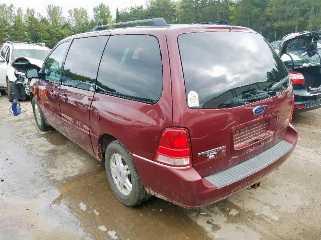 2FMZA52276BA43379 - 2006 FORD FREESTAR S RED photo 3