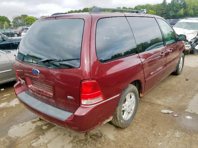 2FMZA52276BA43379 - 2006 FORD FREESTAR S RED photo 4