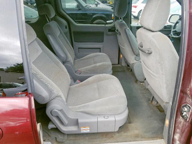 2FMZA52276BA43379 - 2006 FORD FREESTAR S RED photo 6