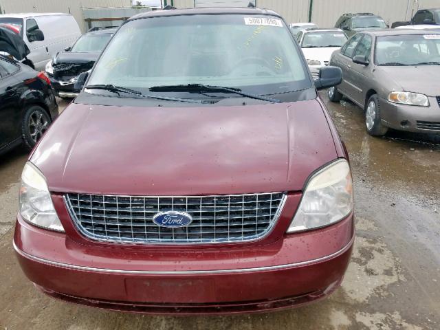 2FMZA52276BA43379 - 2006 FORD FREESTAR S RED photo 9